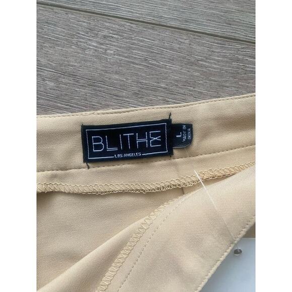NWT Blithe Los Angeles Tan Wide Leg Trouser‎ Size Large - Picture 3 of 3